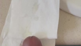 Cumshot at bathroom