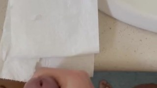 Cumshot at bathroom