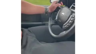 the girl could not wait and began to masturbate my dick in the car