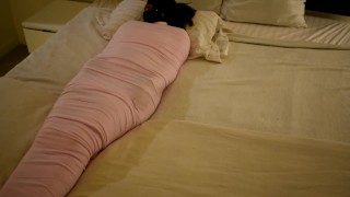 Mummified Bondage Girl Gagged