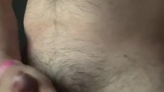 Chubby guy beats his meat