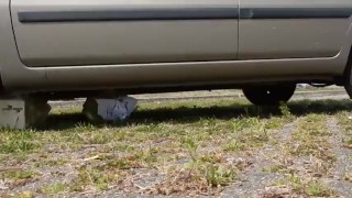 DRIVING OVER AND CRUSHING MY TRASH BOY