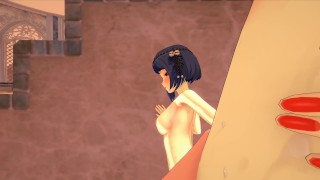 SEX AT THE PALACE WITH KUJOU SARA - 4K GENSHIN IMPACT PORN