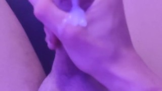 Solo man masturbating
