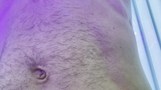 Cam Crest Shows his Cock in a Tanning bed