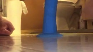  dildo riding session, ass to mouth dildo bj, extreme gagging, loud moaning & big cumshot finish