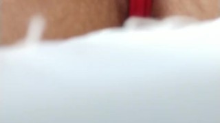 Very close up dildo fucking until girl get orgasm!