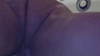 Fresh shaved pussy after bath