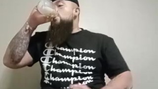 Dad Milking his Cock
