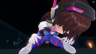 3D HENTAI POV DVA in tight suit rides your cock