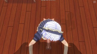 3D HENTAI The maid asked to feed her