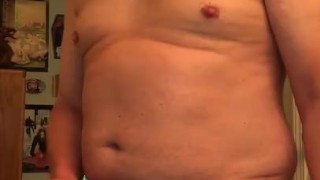 Stroking Lubed Cock In Bathroom