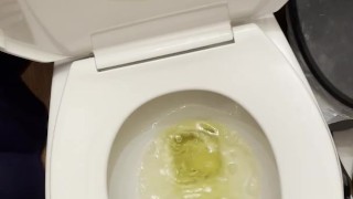 Quick piss in the toilet