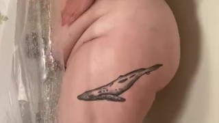 JERK OFF ENCOURAGEMENT- Cute BBW in Shower