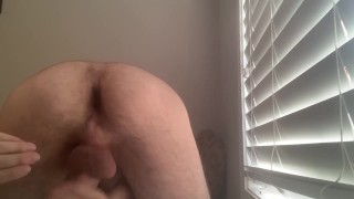 Milking my Italian cock for its massive amounts of precum before collecting final load