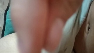 Pov! Teen moaning and playing with my toy and big cum inside my underwear