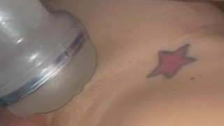 ts Jade Jameson cums hands free after fucking toy vicats