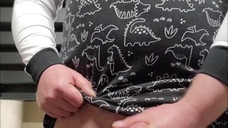 Jerk in stairwell at resort with cum shot