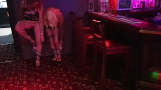 Swapping Knickers in the Public Bar - TGirl Charlotte and Post Op TGirl Lisa