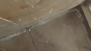 Having a piss in the shower and got horny