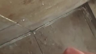 Having a piss in the shower and got horny