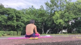 Japanese college students having sex intercourse in a park near the Tokyo Olympics venue!【Big ass】
