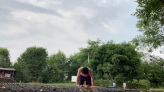 A Japanese idol doing high intense sex training at the Tokyo Olympics venue! [Big ass] [Big dick]