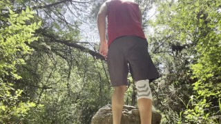 Cam Crest pulls out his butt plug in public