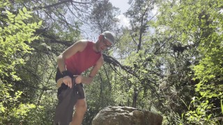 Cam Crest pulls out his butt plug in public