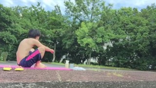 A Japanese idol doing high intense sex training at the Tokyo Olympics venue! ③[Big ass] [Big dick]