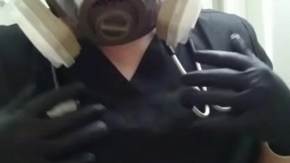 Cum on my gas mask