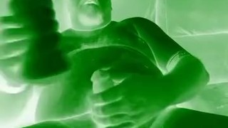 JOLLY GREEN GIANT JERKS OFF WITH POCKET PUSSY 