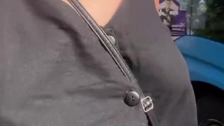 Milf Risky Fingered in Public Bus. Outdoor Amateur