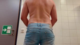 Banana Self Fuck In The Public Bathroom