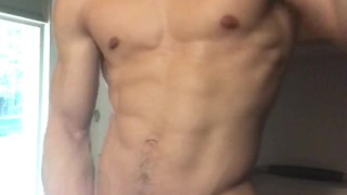 my 1st upload! a lil workout with my cock out;) full video on my ofans