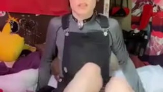 Femboy cutie smiles and teases with his feet