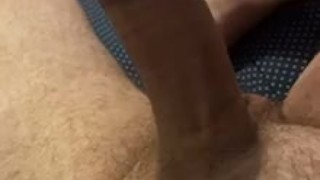 Big white cock getting hard 