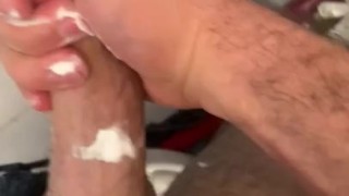 Jerking off in the bathroom