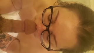 Giving daddy a good blowjob before he fucks me hard...