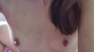 teen wife cowgirl moaning with sexy tits