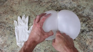 Fucking a Latex Glove in the Ass - Massive Cumshot