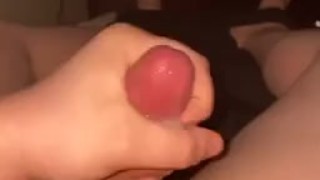 Jerking with a pocket pussy 