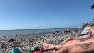 Jerk off and sucked a buddy on the beach