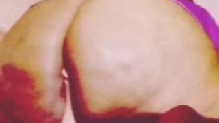 Ass cheeks stroking my toy