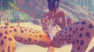 Trap the Cat FURRY lesbian sex on the beach