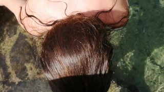 A siren appears in the water and eats my dick