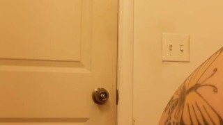 Getting dressed after shower 