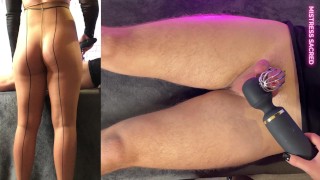 Spanking & Ruined Orgasm in Chastity Cage