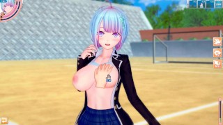 【エロゲーコイカツ！】性格電波のショートカット爆乳のおっぱい揉みまくりH！(アニメ3DCG動画)[Hentai Game Koikatsu! Anime 3DCG Video]