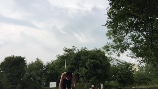 I had high intensity sex training with a fuck buddy in a park near the Tokyo Olympic venue!①